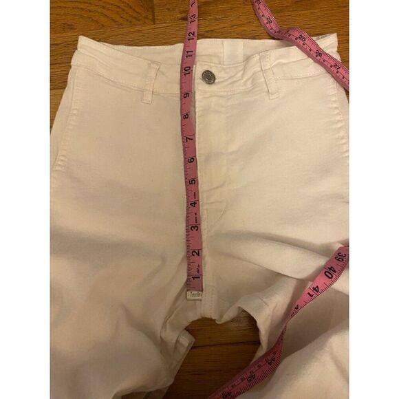 & Denim Skinny High Waist women's White Denim ankle length Jeans Size 25 - Picture 8 of 9